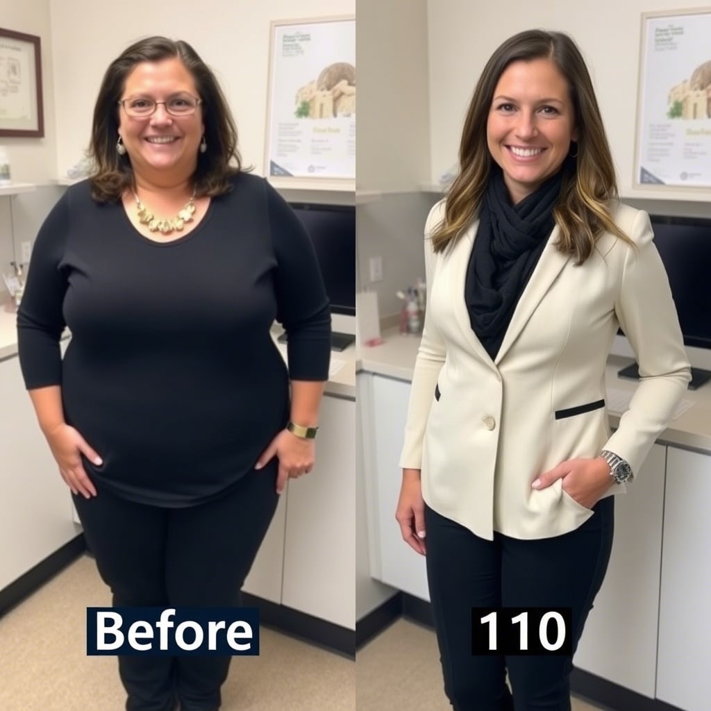 Weight loss before and after